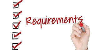 Requirements with check boxes