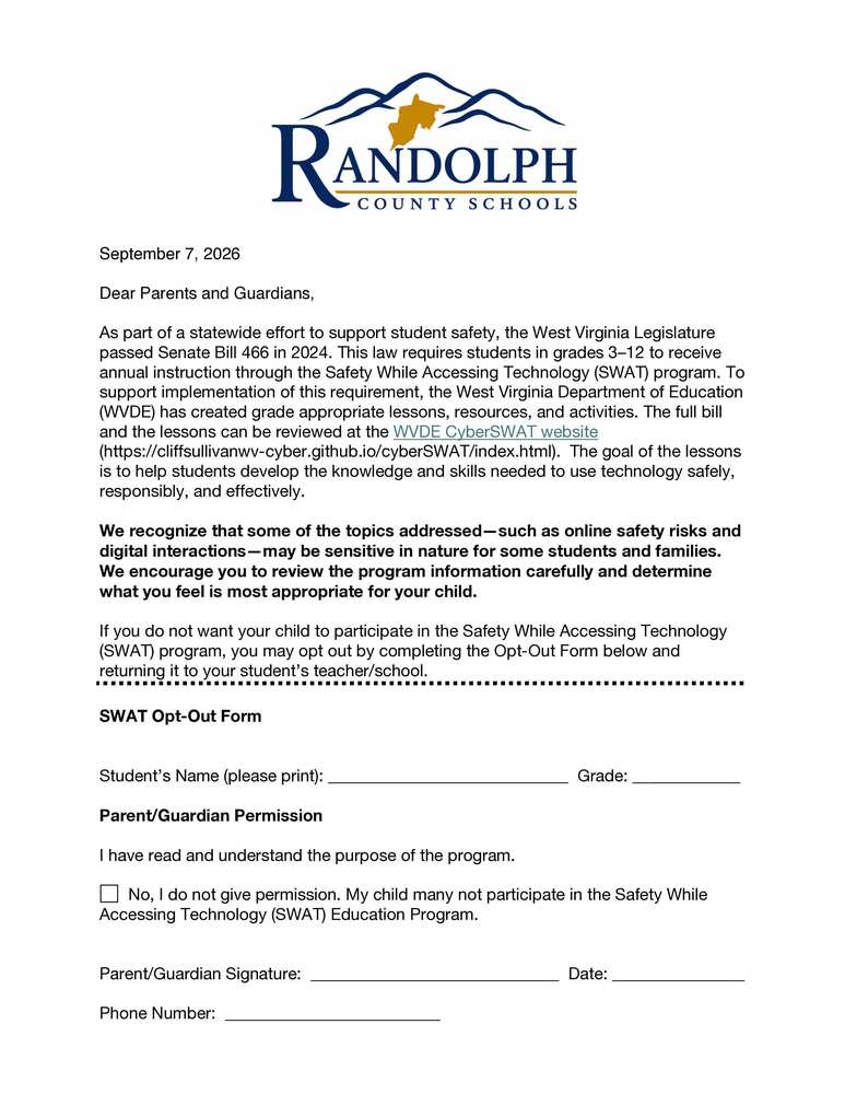 WV SB 466 Notification