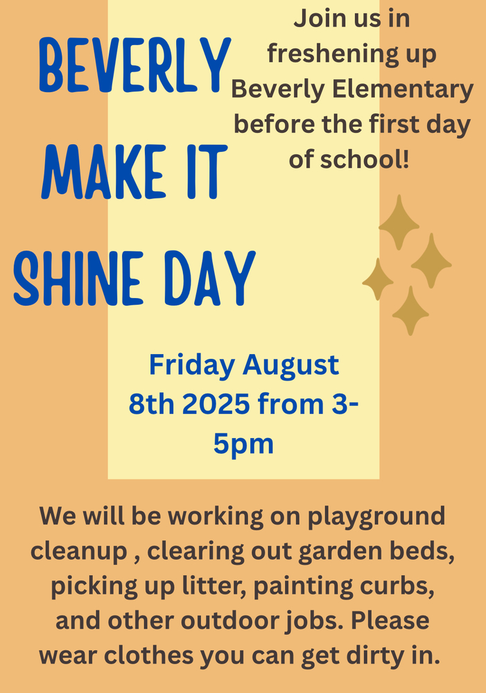 Back to School "Make It Shine Day!"