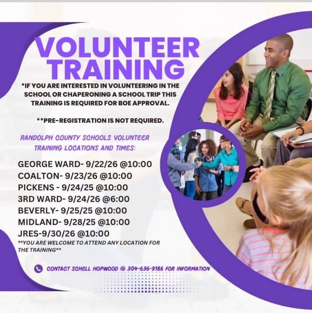 Volunteer Training for Randolph County Schools