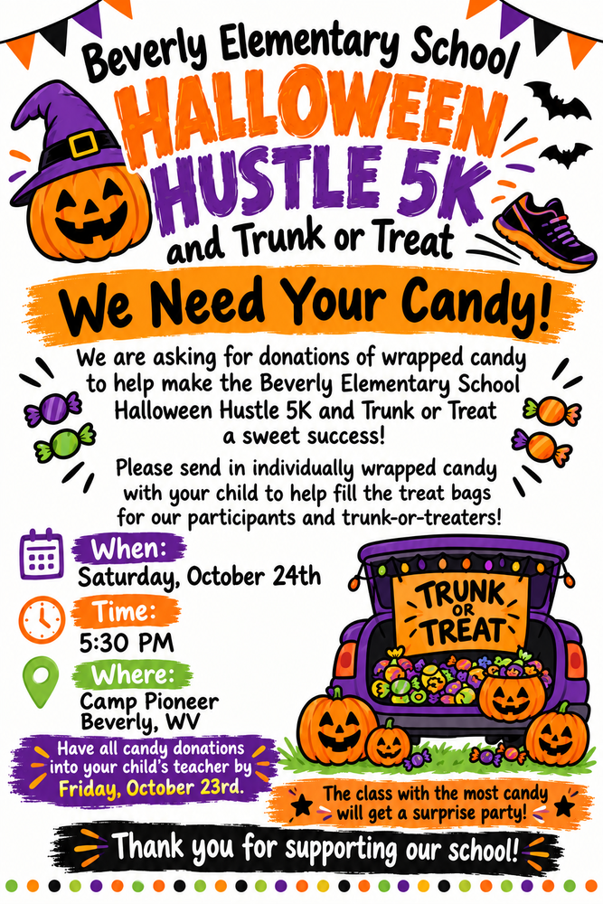 Halloween Hustle 5K and "Trunk or Treat"