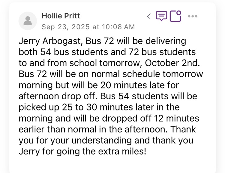 bus changes