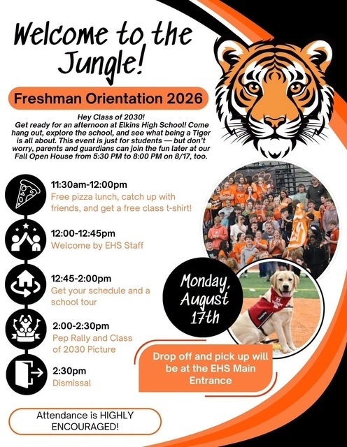 Here some information about our Freshmen Orientation.   On August 17, 2026.   