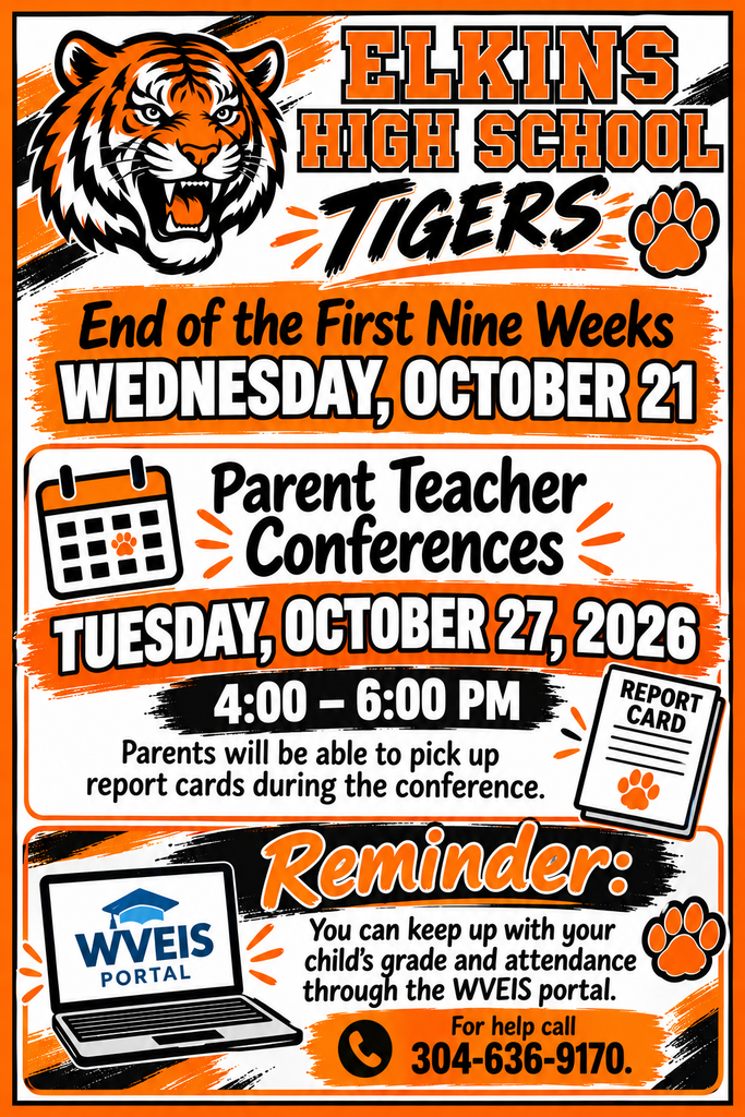 Parent Teacher Conference on Tuesday, October 27, 2026. Report cards will be given out at the conference.
