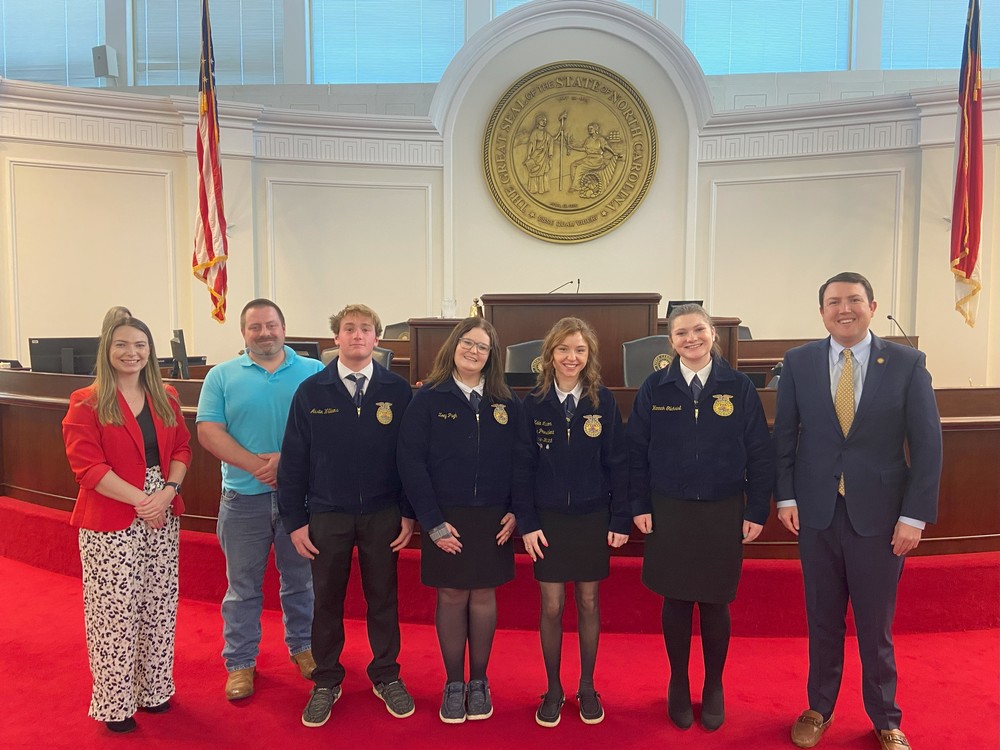 FFA Students from Eastern Randolph, Providence Grove, and Wheatmore High Schools Participate in Legislative Day in Raleigh