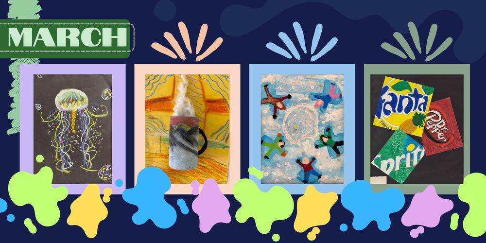 STUDENT ARTWORK CHOSEN TO BE DISPLAYED AT THE RCSS CENTRAL OFFICE DURING MARCH