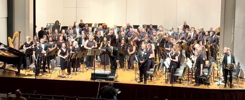 Several current and former Randolph County School System (RCSS) students and educators showcased their musical talents over the weekend as members of the Greensboro Concert Band, performing in a concert held Saturday, April 18 at Dana Auditorium in Greensboro.  The event highlighted not only the musical excellence within the RCSS community, but also the way local educators and students continue to contribute to the broader arts culture across the Triad region.  Among the performers was Grant Powers, a proud RCSS alumnus currently completing his sophomore year at the UNC Greensboro School of Music, where he is majoring in Music Performance. He was joined by Jonah Key, a current sophomore at Providence Grove High School, along with several dedicated music educators from across the district.  Representing RCSS were band directors and music educators Mr. Beck (Providence Grove High School), Throop Smith (Wheatmore High School), and Mrs. Miranda Walker (Lexington City Elementary School), as well as Mr. Walker, Band Director at Northeastern Randolph Middle School. Together, they performed alongside fellow musicians, demonstrating the strong connection between RCSS music programs and the wider regional arts community.  The concert also featured a special moment of connection between generations of musicians, as educators and students performed side by side, highlighting the continuity of musical excellence being cultivated in RCSS classrooms and beyond.  These performances reflect the dedication of RCSS music educators and students who not only develop their talents within school programs, but also continue to share their passion and skills with audiences throughout the Triad.