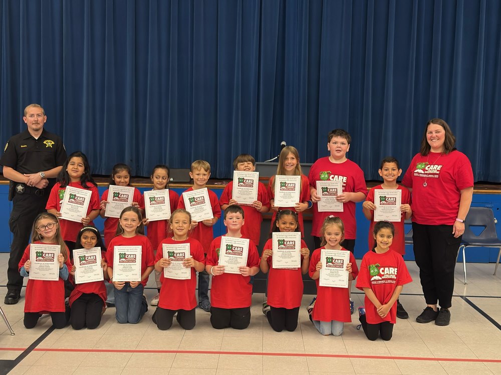 Second graders at C.A.R.E. graduation