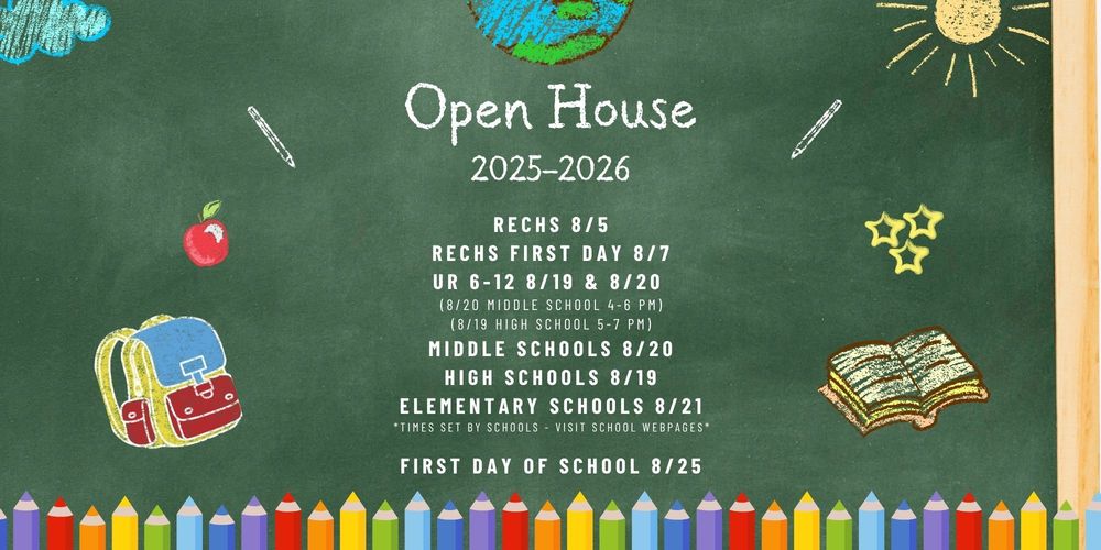 Mark your calendar for our Open House events! Click this link to see individual Open House times: https://docs.google.com/spreadsheets/d/1R0ChxiR3aMOmf0KVHllIQ4KCiAxJ_mT0wyW42LhJEDI/edit?usp=sharing