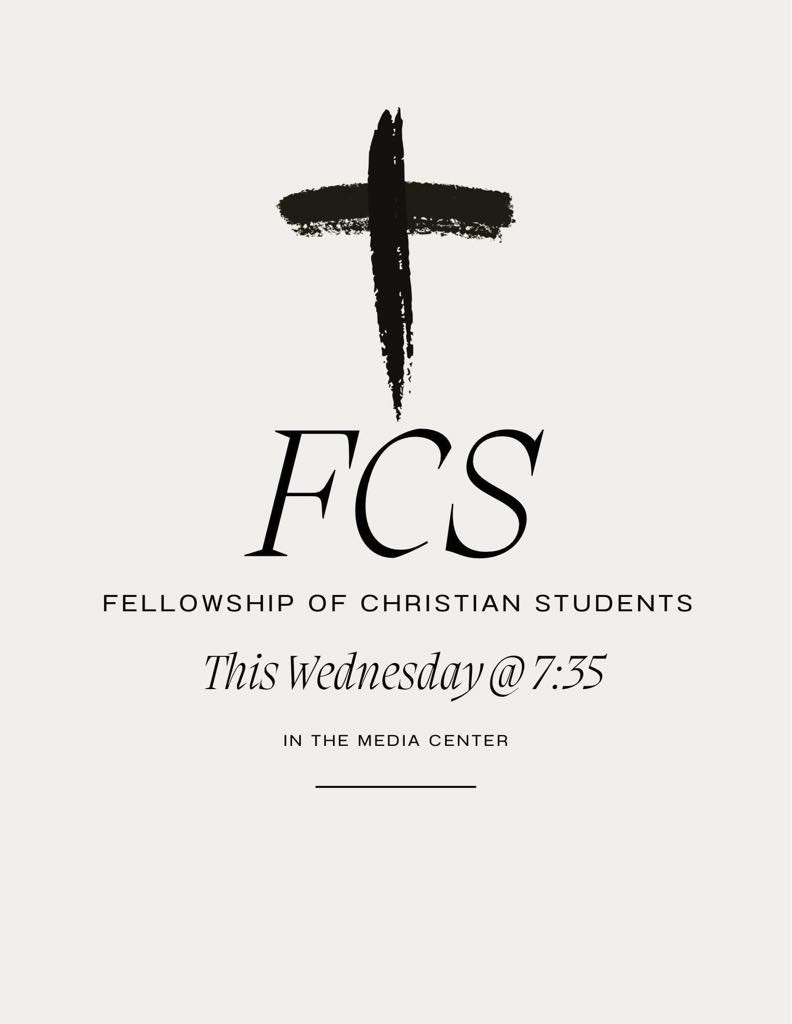 cross with letters fcs below it