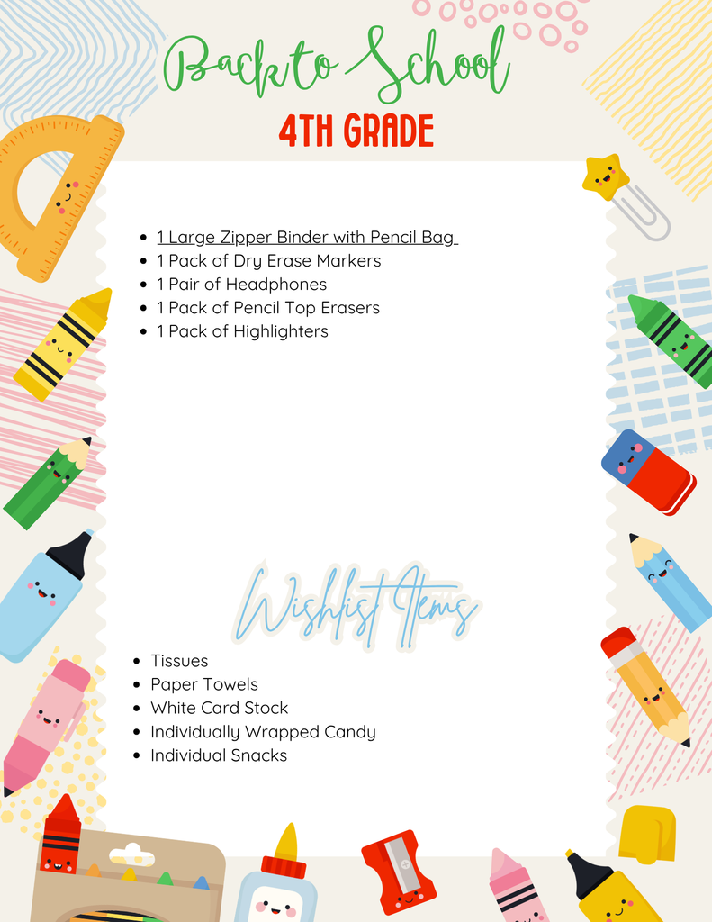 Supply list