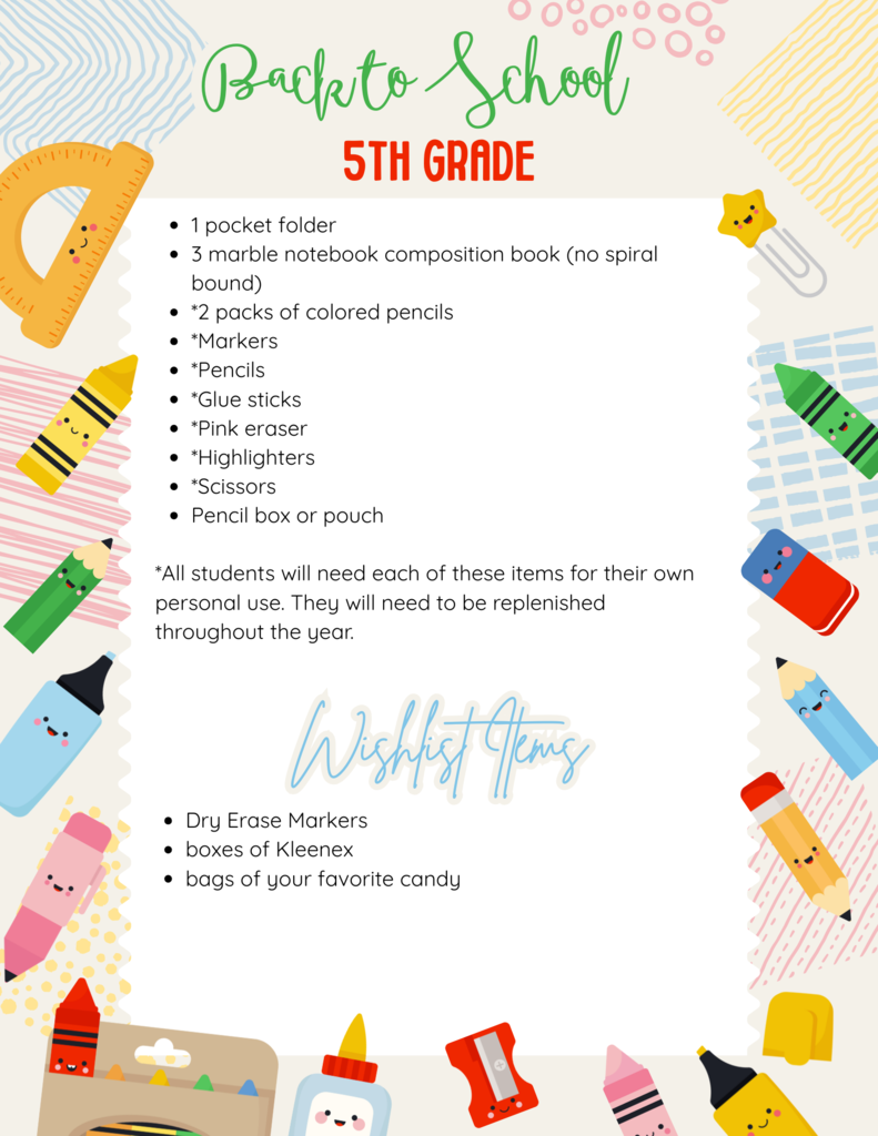 Supply list