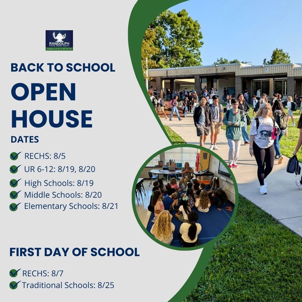 2025-2026 Open House event dates