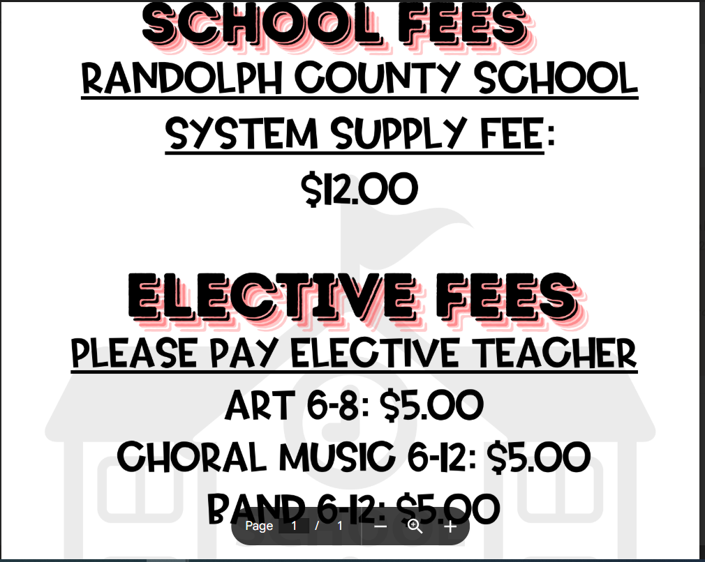 School Fee Flyer