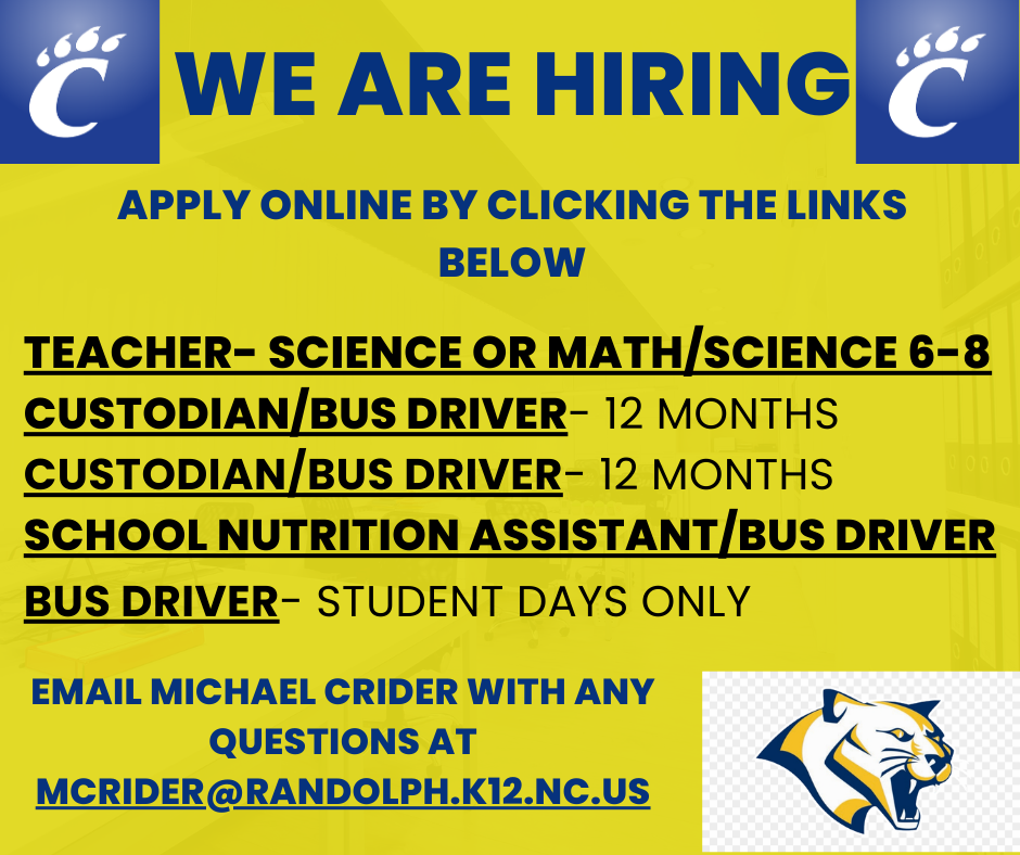 We are hiring at SWRMS! 