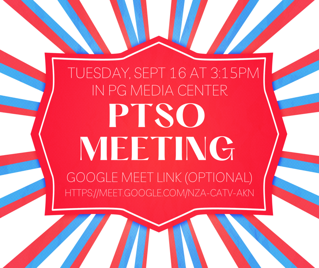 PTSO Meeting Info Tue Sept 16