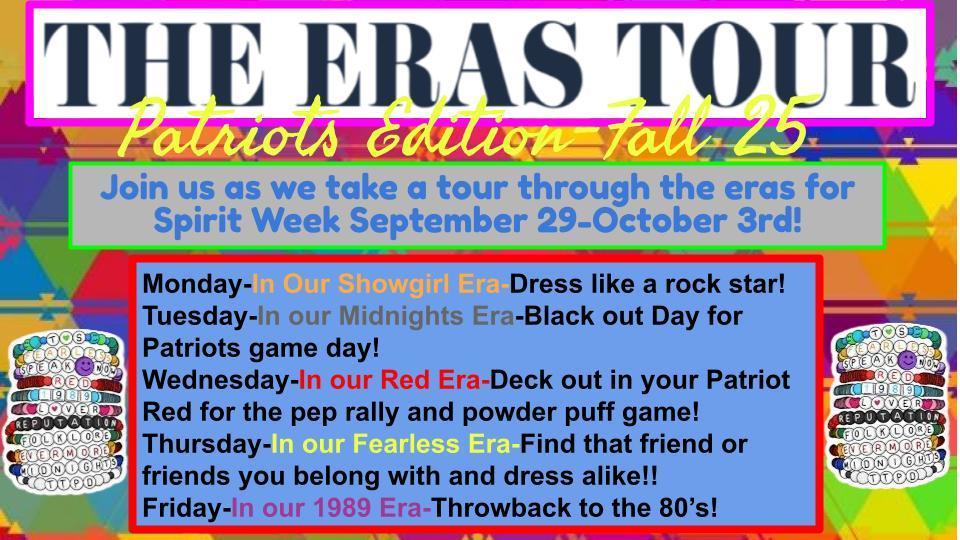 Patriot Spirit Week Fall 2025