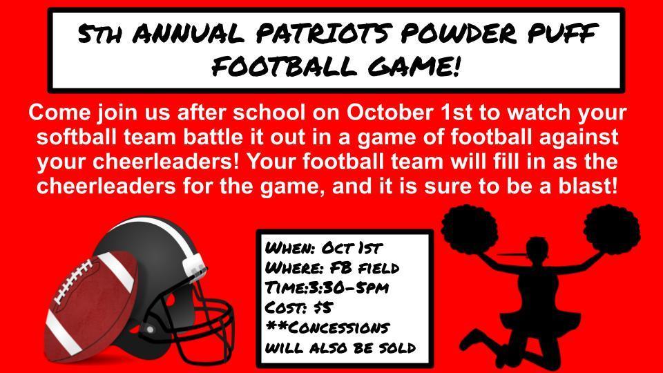 Powder Puff football game October 1st!