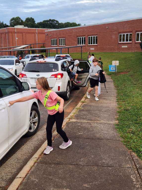 Safety Patrol doing their thing! 