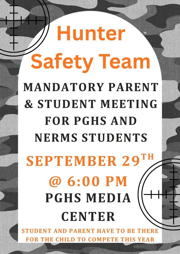 Hunter Safety parent and student meeting