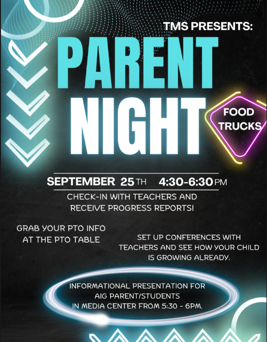 parent night sept 25 information
