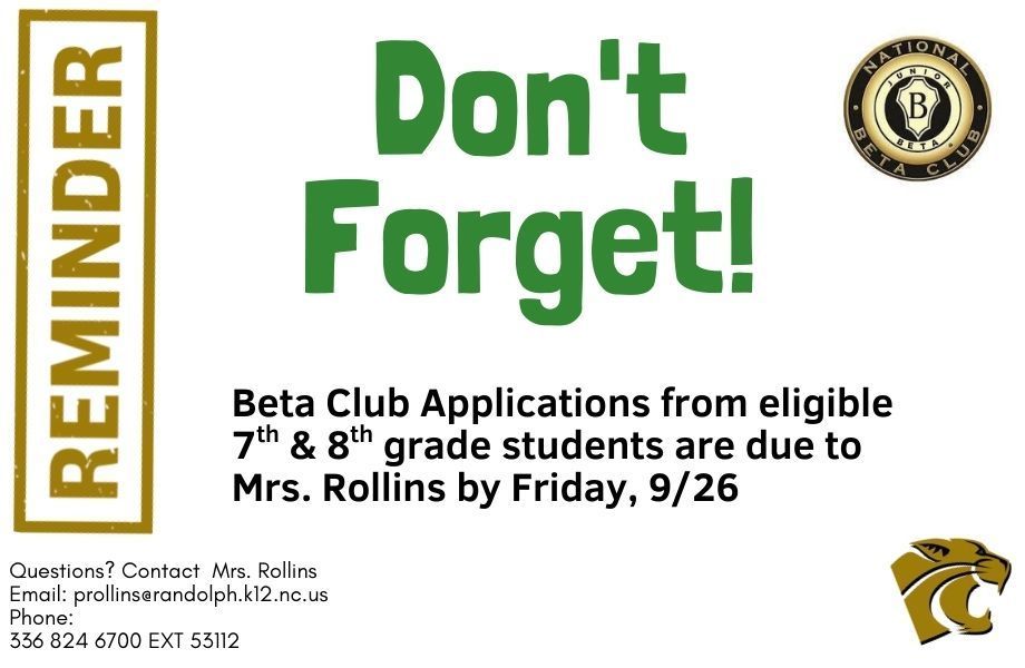 Beta Club Information