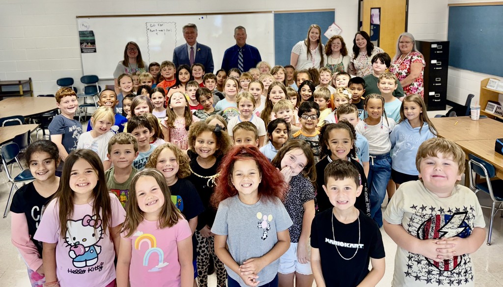 United States Congressman Mark Harris visited John Lawrence Elementary School today to spend time with second- and third-grade students. Congressman Harris read The Little Book of Government by Laurie B. Friedman and Zack Bush to the third graders, sparking a thoughtful discussion about government and his responsibilities as a U.S. Congressman. He also shared Those Shoes by Maribeth Boelts with the second graders, who listened attentively.  