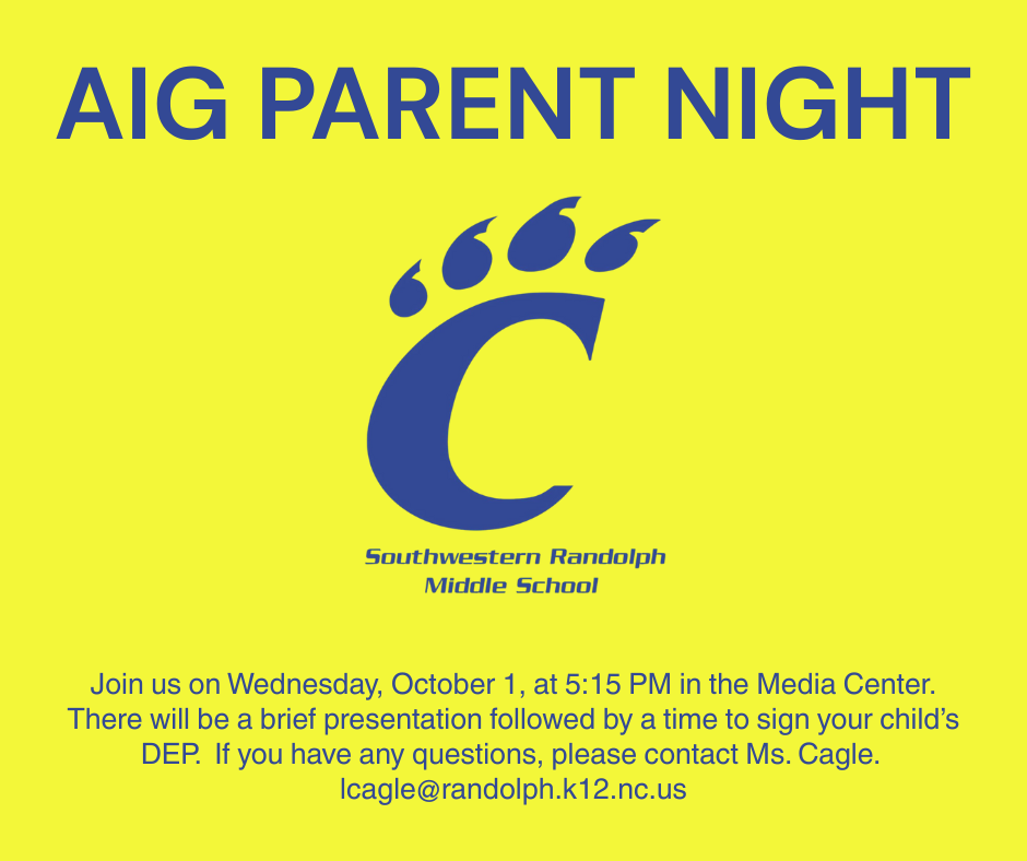 Join us on Wednesday, October 1 at 515 PM in the Media Center