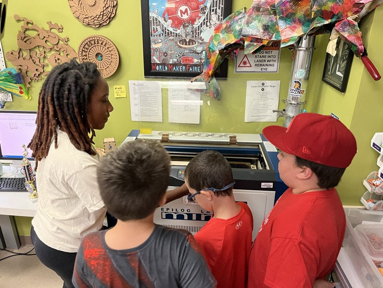 Learning how to laser print.
