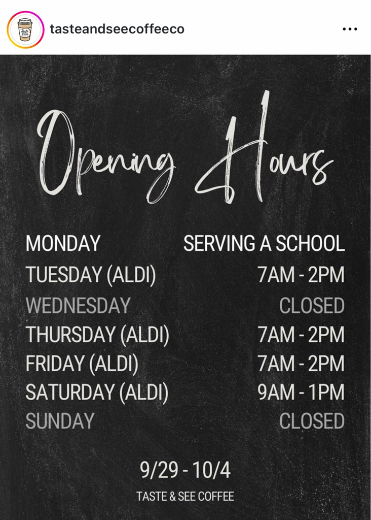 Taste and See hours