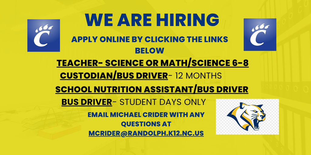 We are hiring at SWRMS!