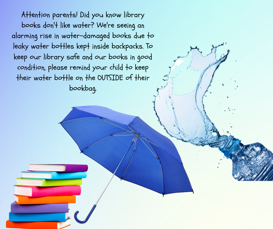 Keep books safe from water damage.