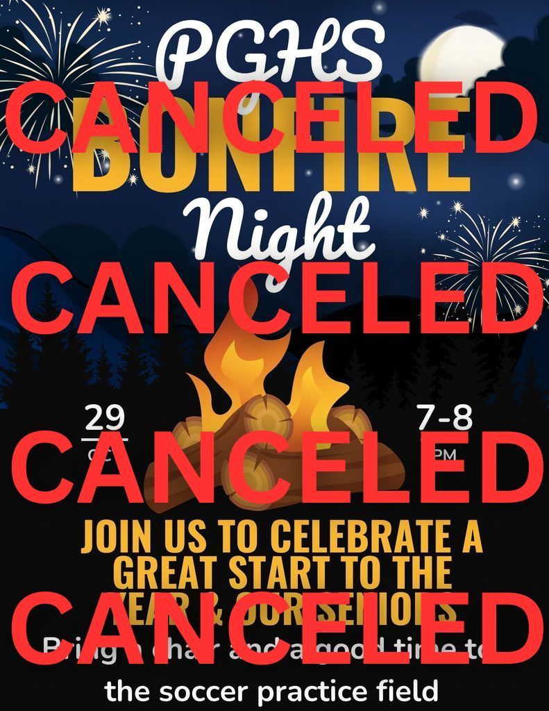 FFA BONFIRE CANCELED