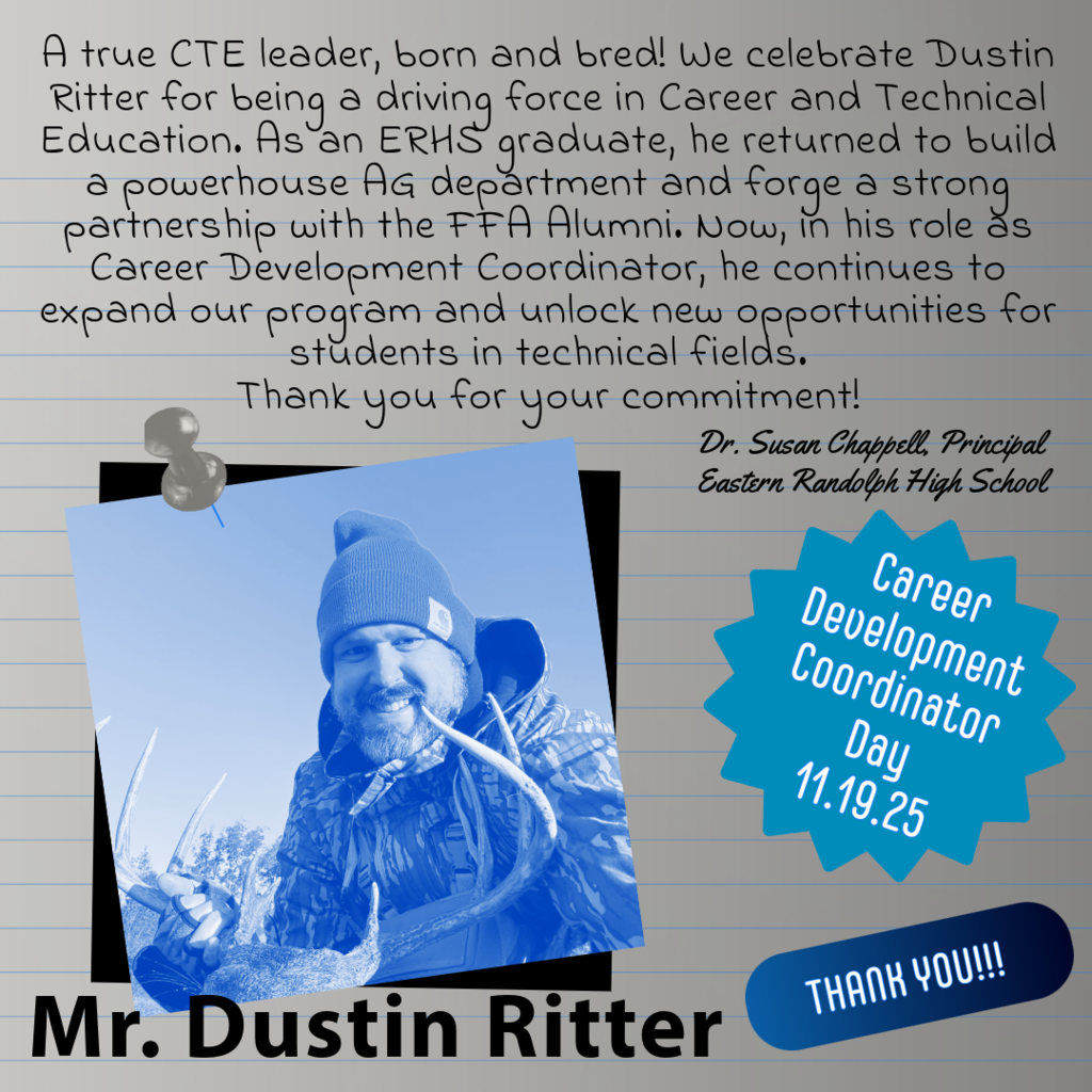 Happy National Career Development Coordinator Day! 🌟  Today, November 19th, we celebrate our amazing CTE Career Development Coordinators (CDCs). These individuals are the essential link connecting our students' learning to their future careers.  Our CDCs tirelessly work to:  Forge industry partnerships.  Secure internships and job shadowing.  Guide students toward essential certifications.  Please join us in thanking these dedicated professionals for shaping the next generation of our workforce!  #NCDA #CareerDevelopmentMonth #CTEReady #CareerCoordinator #CTEImpact
