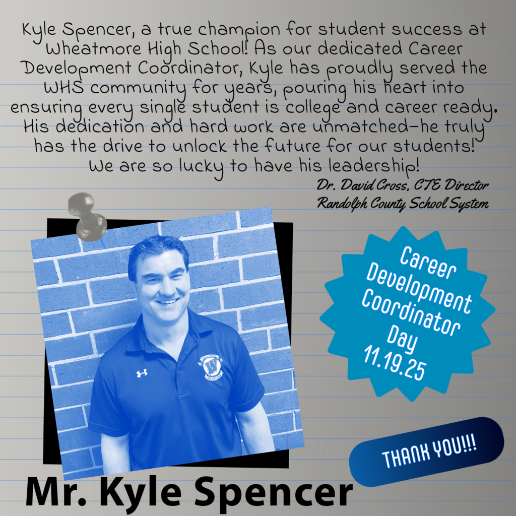 Happy National Career Development Coordinator Day! 🌟  Today, November 19th, we celebrate our amazing CTE Career Development Coordinators (CDCs). These individuals are the essential link connecting our students' learning to their future careers.  Our CDCs tirelessly work to:  Forge industry partnerships.  Secure internships and job shadowing.  Guide students toward essential certifications.  Please join us in thanking these dedicated professionals for shaping the next generation of our workforce!  #NCDA #CareerDevelopmentMonth #CTEReady #CareerCoordinator #CTEImpact