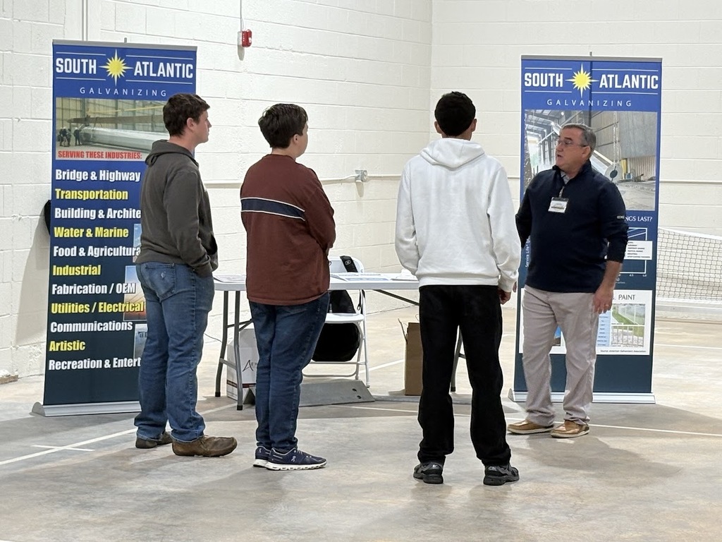 Students from RCSS high schools participated in the SteelDay event hosted by Eastern Steel Works, Inc. in Seagrove on October 29 and 30. This  event was sponsored by the American Institute of Steel Construction (AISC), which gives students, among others, exposure to structural steel fabrication; which can help them consider it as a career. Students toured the facilities and participated in demos and educational information. Students and staff enjoyed learning about steel manufacturing and the many opportunities within the career field. Thank you, Eastern Steel Works, Inc., for hosting this event and the hospitality you showed our students and staff.