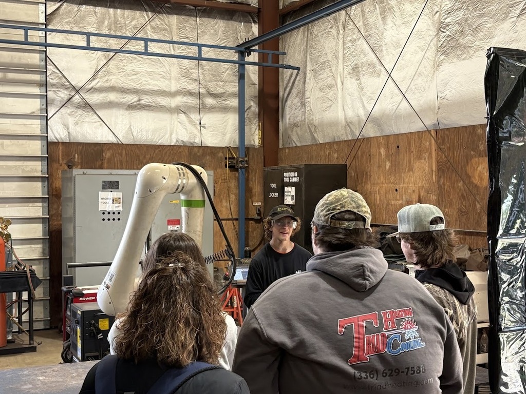 Students from RCSS high schools participated in the SteelDay event hosted by Eastern Steel Works, Inc. in Seagrove on October 29 and 30. This  event was sponsored by the American Institute of Steel Construction (AISC), which gives students, among others, exposure to structural steel fabrication; which can help them consider it as a career. Students toured the facilities and participated in demos and educational information. Students and staff enjoyed learning about steel manufacturing and the many opportunities within the career field. Thank you, Eastern Steel Works, Inc., for hosting this event and the hospitality you showed our students and staff.