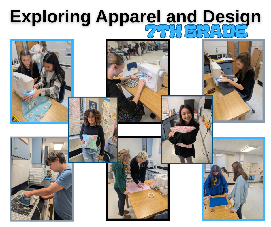 Students in our Exploring Apparel and Design class are officially diving into sewing! This exciting new middle school course is giving students hands-on experience with sewing machines as they learn essential skills in creativity, design, and craftsmanship. We’re proud to offer this opportunity and can’t wait to see what all they create!  #CTEattheRidge #lifeskills #RCSCTE