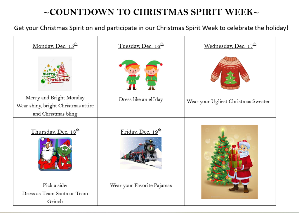 Holiday Spirit Week