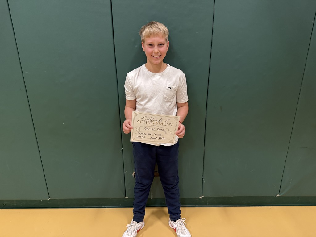 Brantlee Dorsey - Winner of the Farmer Spelling Bee