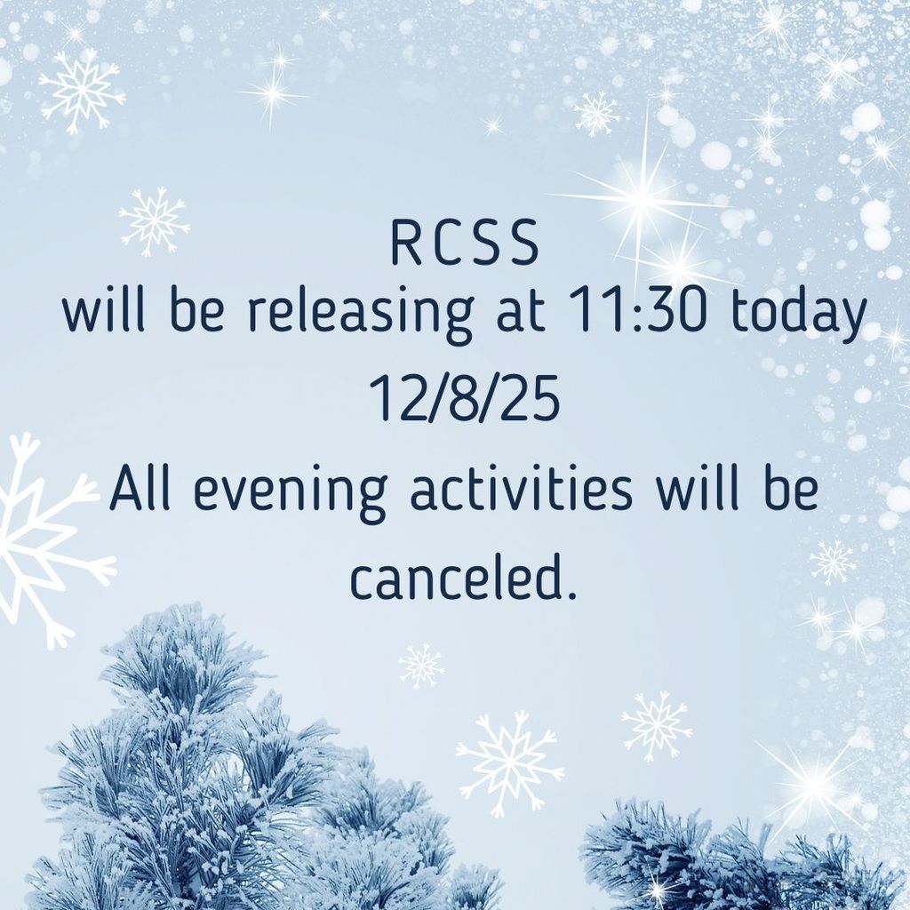 The Randolph County School System will be closing at 11:30.