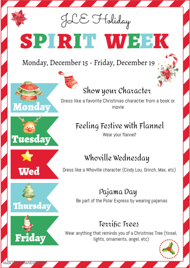 Christmas Spirit Week Flyer - Made with PosterMyWall