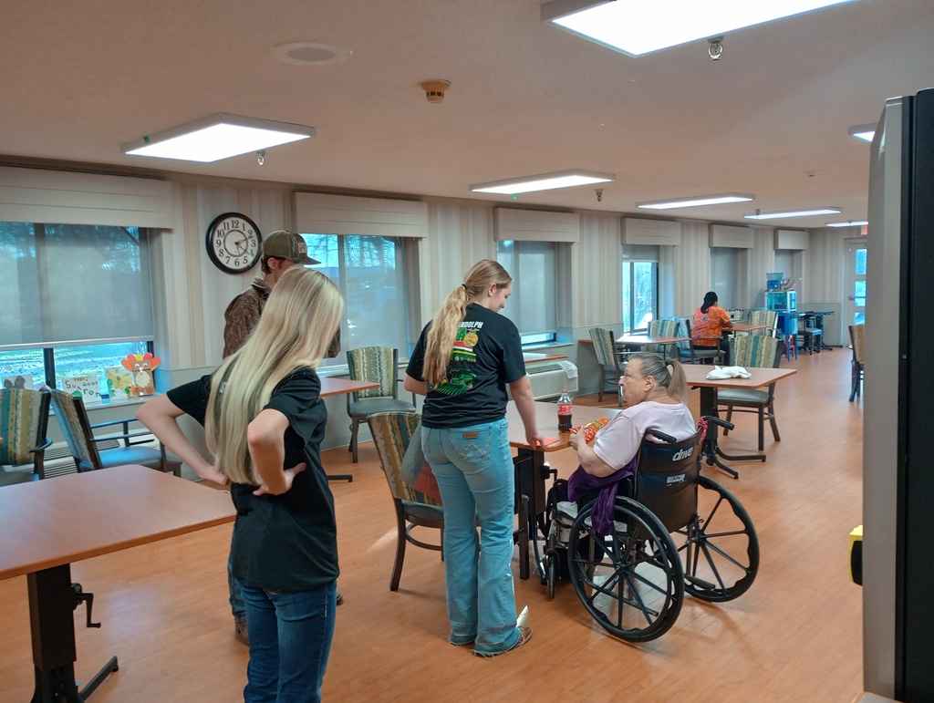 Yesterday, seven members of the Eastern Randolph High School FFA traveled to Asheboro Health and Rehabilitation to deliver Christmas cards to the residents. This heartfelt visit was part of our ongoing commitment to community service, giving students the chance to brighten the holiday season for others while strengthening their connection to the local community.
