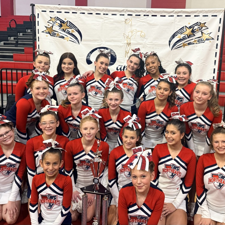 Congratulations to the Northeastern Randolph Middle School cheerleading team  for their 5 time back-to-back Randolph County Cheer Championship win! 