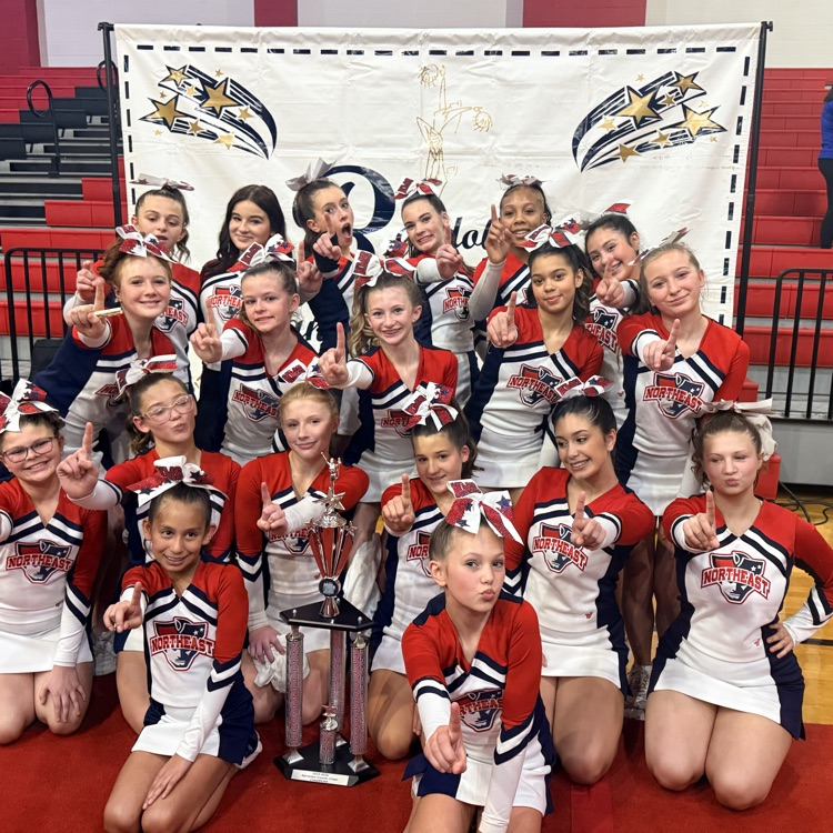 Congratulations to the Northeastern Randolph Middle School cheerleading team  for their 5 time back-to-back Randolph County Cheer Championship win! 