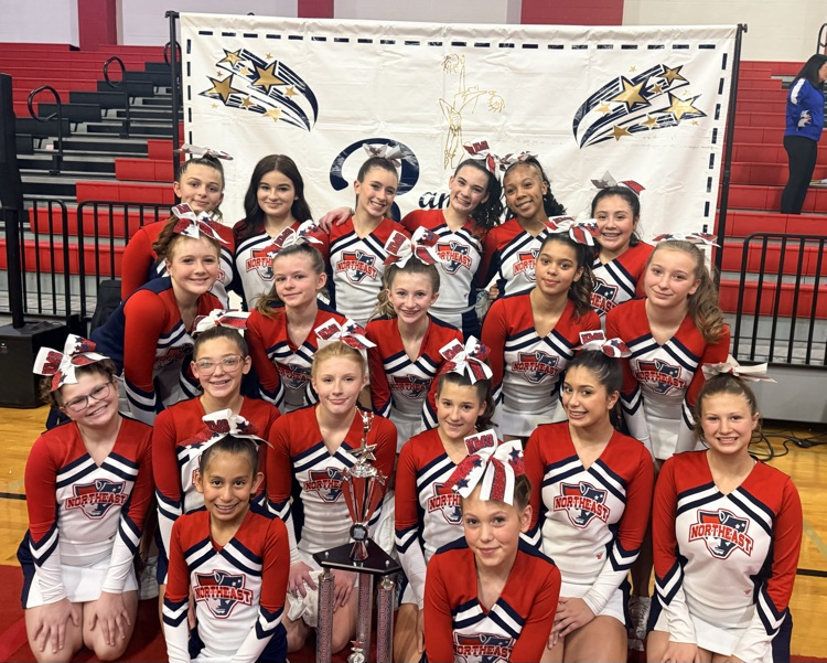 Congratulations to the Northeastern Randolph Middle School cheerleading team for their 5 time back-to-back Randolph County Cheer Championship win!