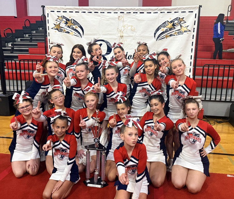 Congratulations to the Northeastern Randolph Middle School cheerleading team for their 5 time back-to-back Randolph County Cheer Championship win!