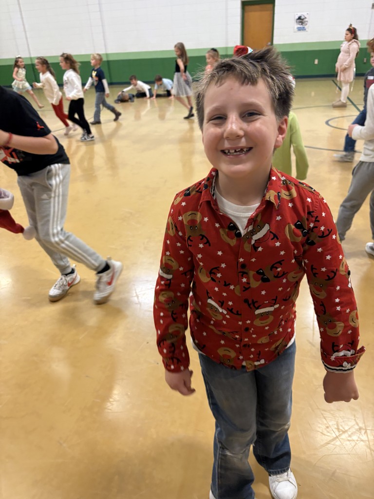 A student enjoying the Jingle Jam