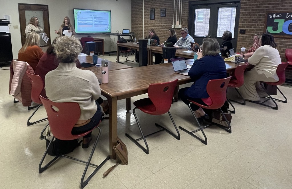 Randolph County School System was pleased to host the Regional Support Team from NCDPI on January 5 for their monthly collaboration.  In addition to providing the team with a space to discuss, plan, and collaborate, Heather Branscome (MTSS Coordinator) and Jennifer Choken (District K-5 Math & Science Lead) shared RCSS’s MTSS journey of strengthening core instruction, using data to drive decisions, and building systems that support all students in Randolph County School System.