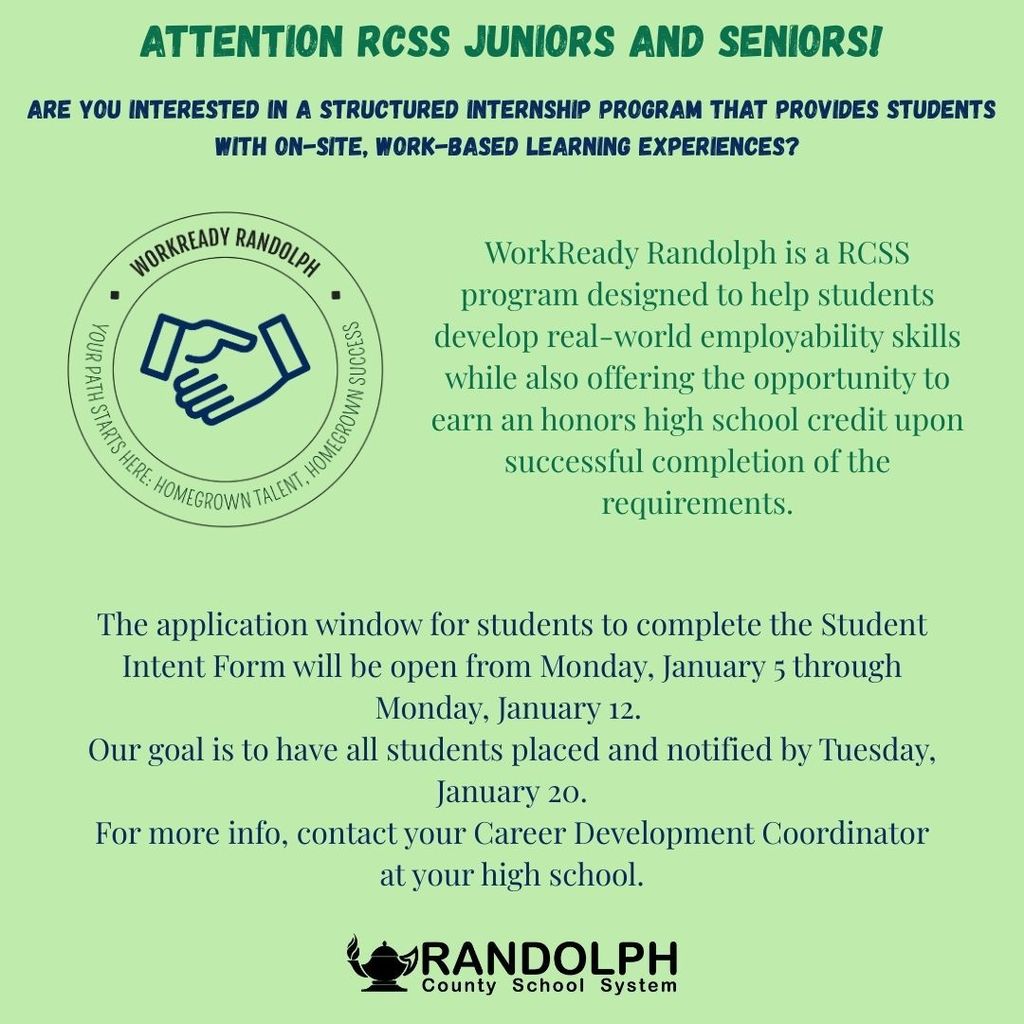 Students are invited to complete a Student Intent Form to formally express interest in a specific internship opportunity for the upcoming Spring semester; all openings can be found on the following Job Board